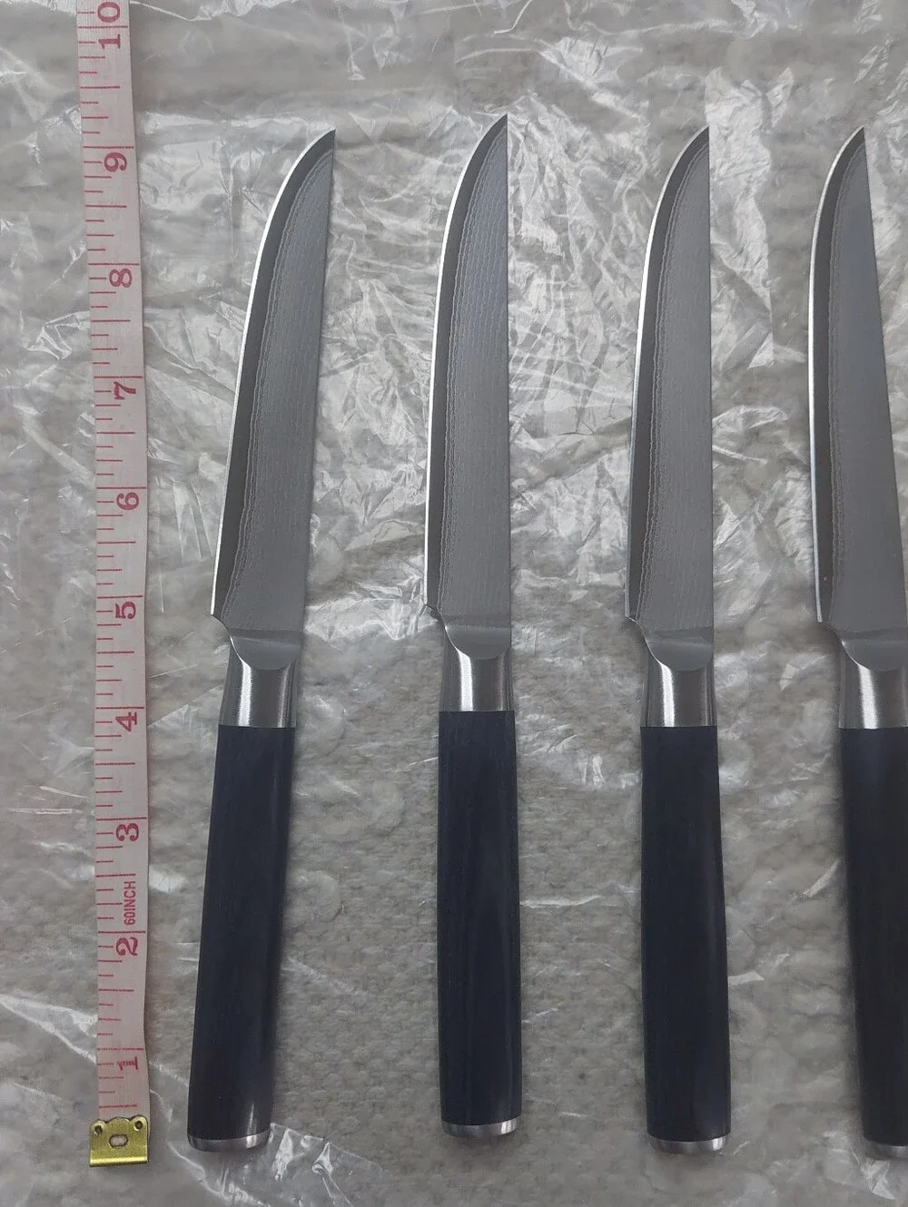 NEW! Quince- Essentials Japanese Damascus Steak Knife Set Of 4! (Z9)